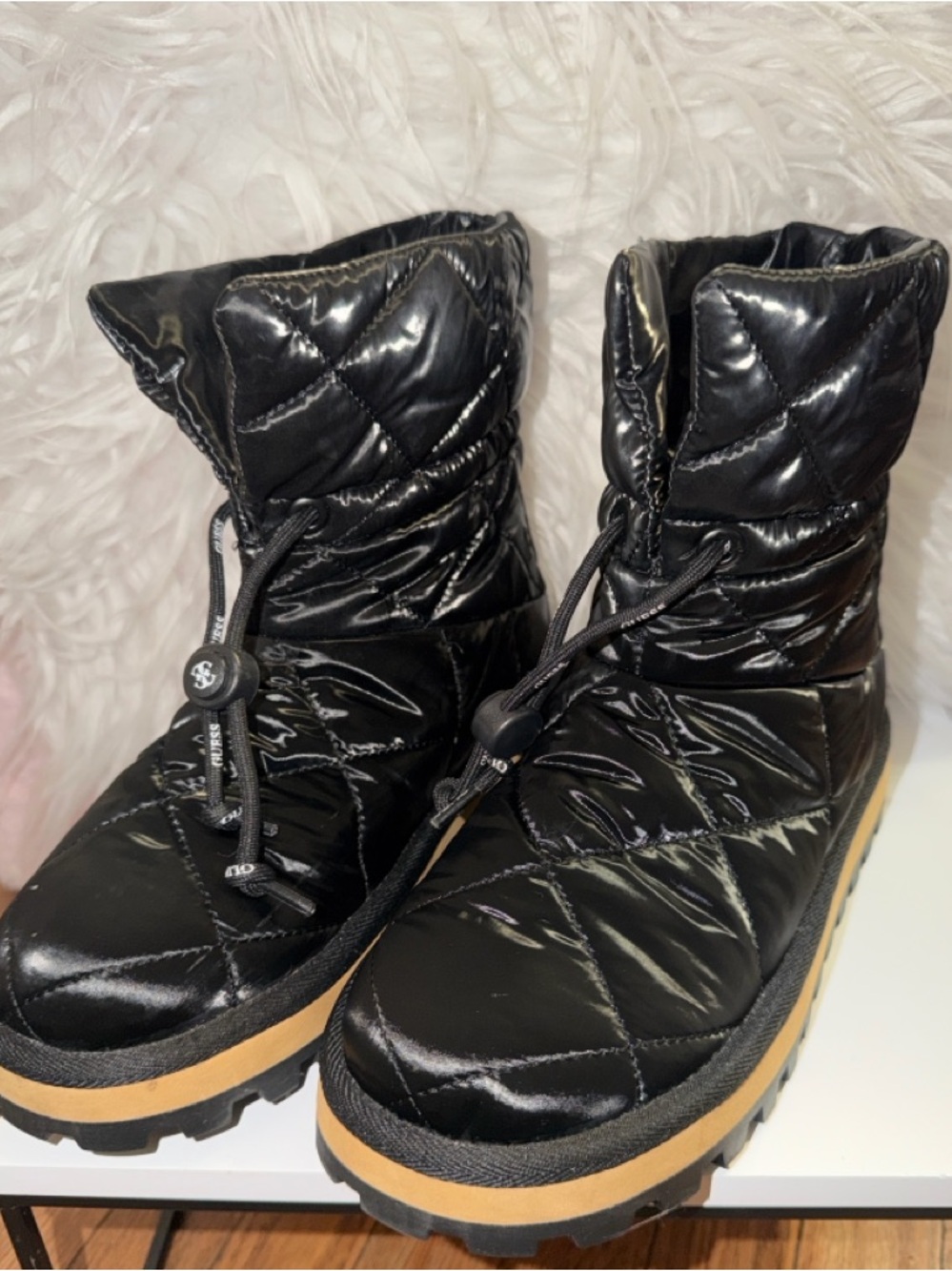 Guess Women’s Quilted Black Winter Ankle Boots